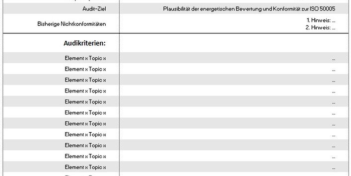 Grafik Element 12 - Interne Audits: Auditbericht