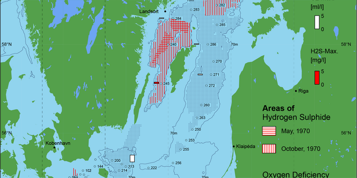 Sauerstoffarme und sauerstofffreie Gebiete in der Ostsee - 1970
