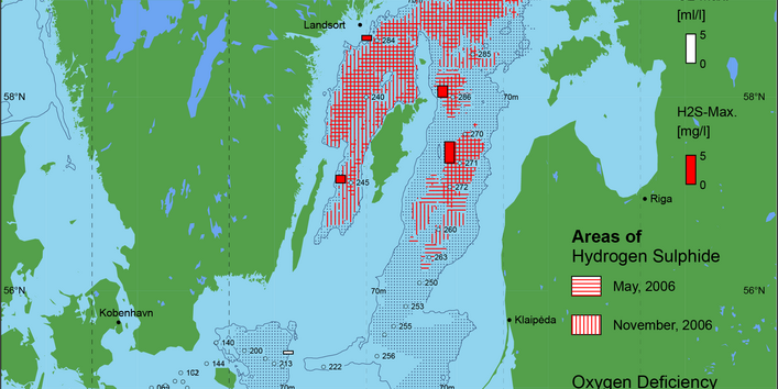 Sauerstoffarme und sauerstofffreie Gebiete in der Ostsee - 2006