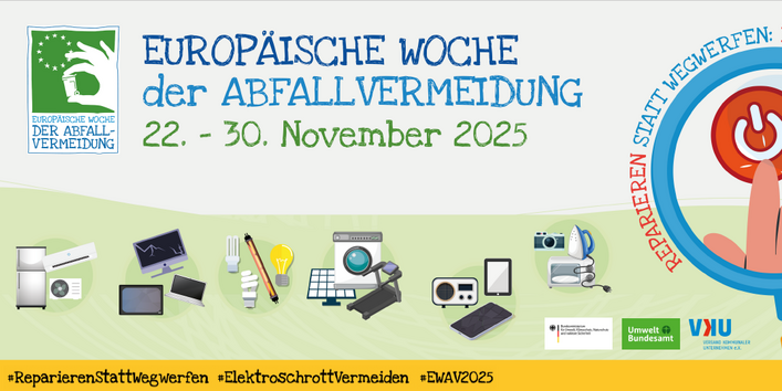 Die Europäische Woche der Abfallvermeidung findet in diesem Jahr vom 22. bis 30. November 2025 statt