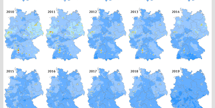 Feinstaub (PM10) - Jahresmittelwerte 2000-2024