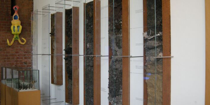 Bodenprofile im RVR-Besucherzentrum Emscher Landschaftspark Haus Ripshorst