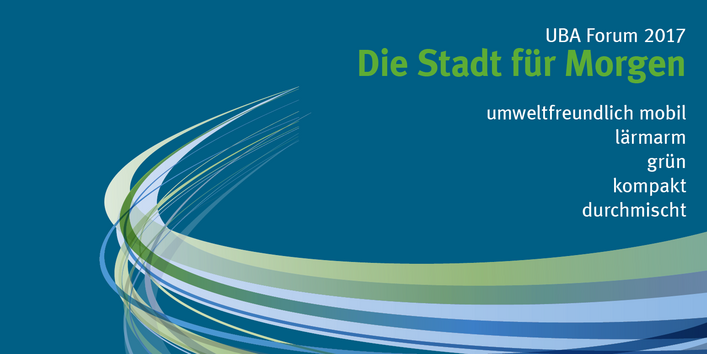 Banner mit der Aufschrift "UBA Forum mobil und nachhaltig"