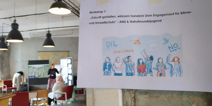 Einblick in den Workshop Raum zum Thema „Zukunft gestalten, wirksam handeln!“