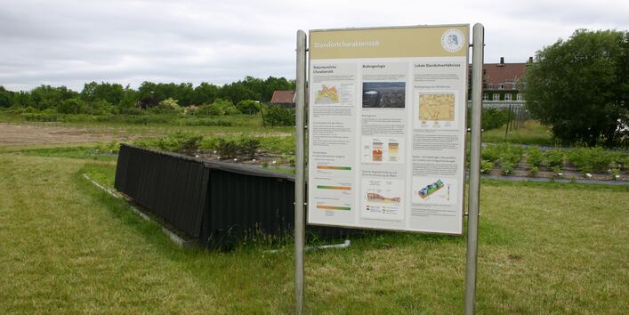 Schautafel am Bodenprofil