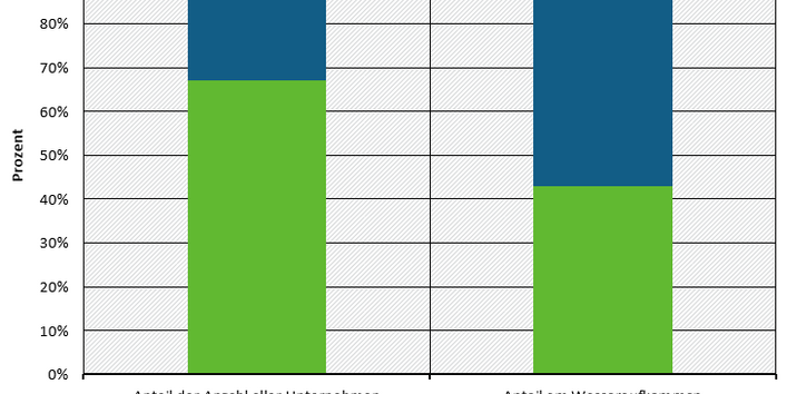 Auf einer Grafik wird die öffenlich-rechtliche und privatrechtliche Unternehmensformen der öffentlichen Wasserversorgung dargestellt