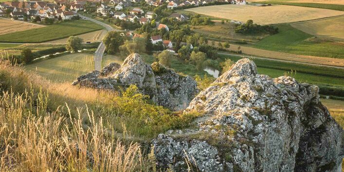 Blick vom Rollenberg ins Ries