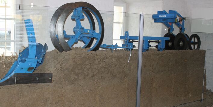 Bodenprofil - Foto der Ausstellung im Museum