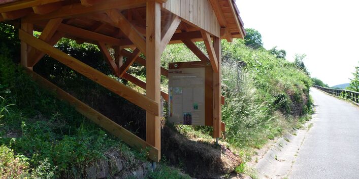 Die überdachte Bodenstation an der Station Klingenberg