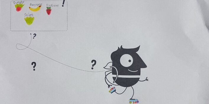 EMW Maskottchen mit Rollschuhen