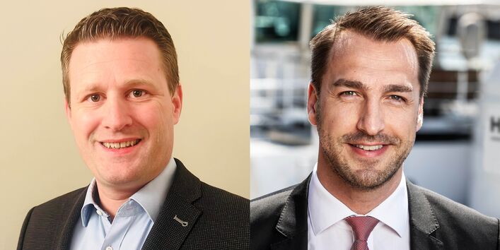 Das Bild zeigt Dr. Benoit Blank und Steffen Bauer