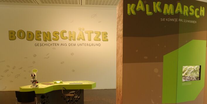 Foto von der Ausstellung mit Profil.