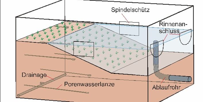 Schema of a pond of the FSA