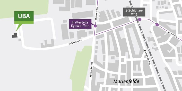 Map of UBA office in Berlin-Marienfelde: detail