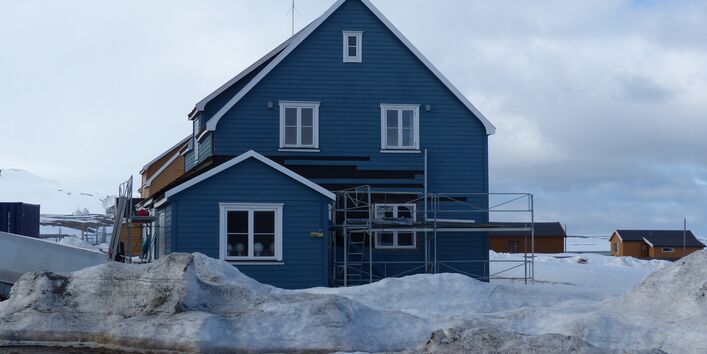 Deutsch-französische Koldewey-Station in Ny Alesund (Spitzbergen)