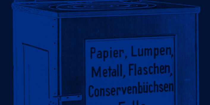 Container für Papier, Lumpen, Metalll und anderen Abfall