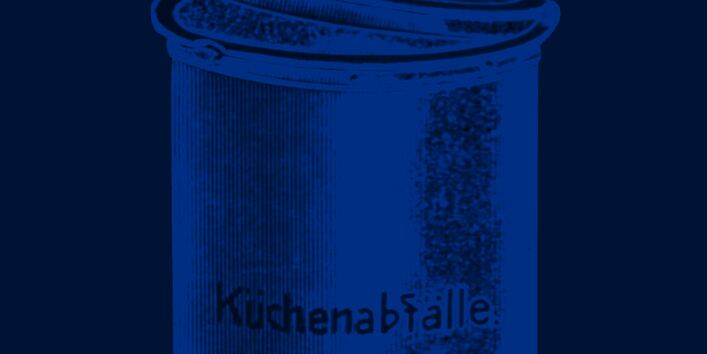 Hoher Eimer für Küchenabfälle