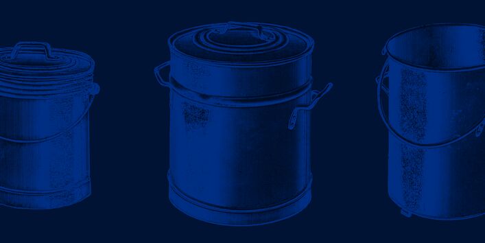 Metallmülleimer mit Deckel für den Haushalt