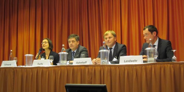 Nationales Ressourcen-Forum 2012 – Frau Schwenk, Herr Fuchs, Herr Warmhoff, Herr Landwehr