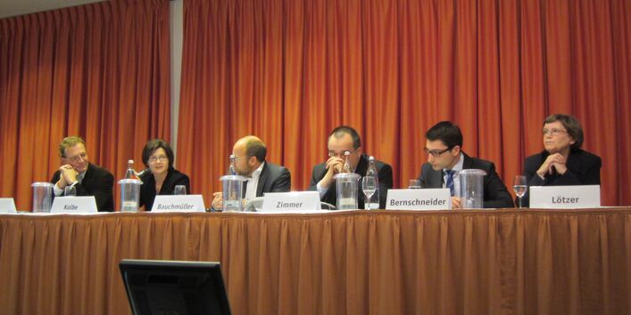 Nationales Ressourcen-Forum 2012 – Hr. Ott, Fr.Kolbe, Hr. Bauchmüller, Hr. Zimmer, Hr. Bernschneider, Fr.Lötzer