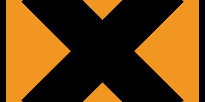 Kreuz auf orangenem Grund