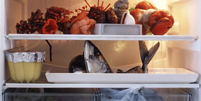 geöffneter Kühlschrank