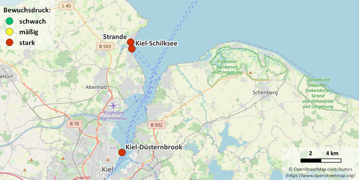 Kartenausschnitt Kiel