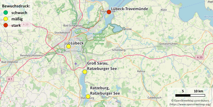 Kartenausschnitt Lübeck