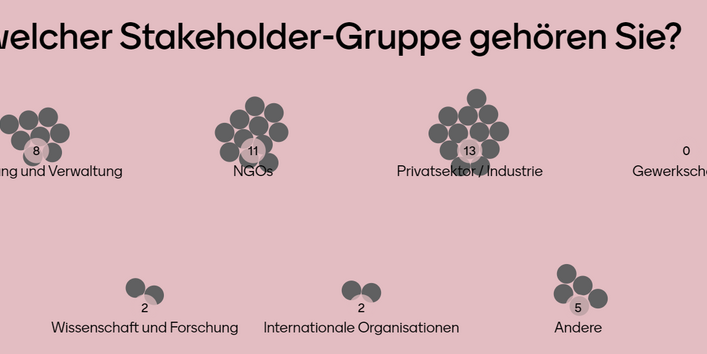 Die 61 Teilnehmenden setzten sich aus diversen Stakeholdergruppen zusammen