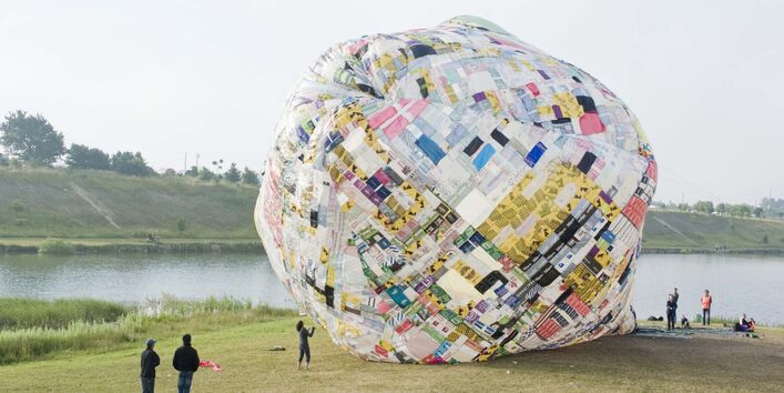 Heißluftbalon aus Plastiktüten