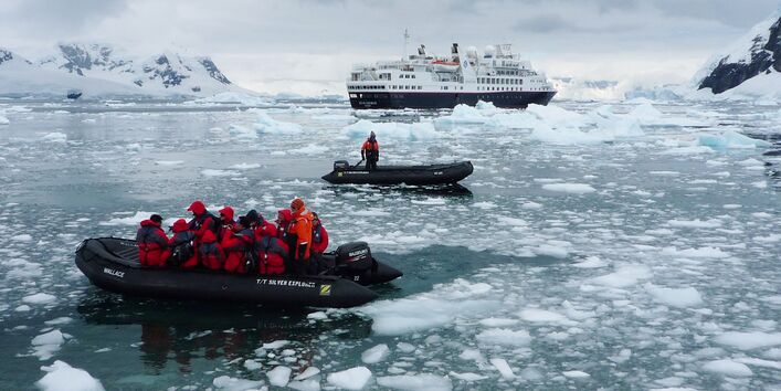 Ice in the Antarctic ocean