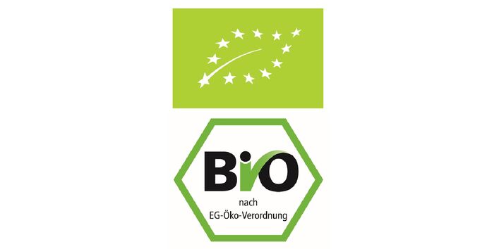 Logos des EU-Bio-Siegels und des deutschen Bio-Siegels