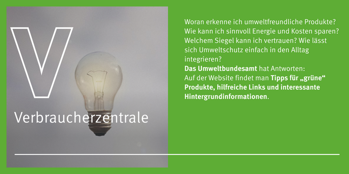 Eine Grafik mit einem Bild und Text. Es handelt sich hier um das Thema Verbraucherzentrale. 