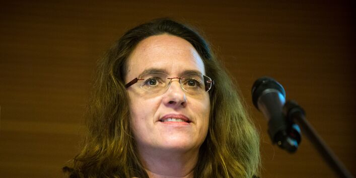 Vortragende mit Mikrofon