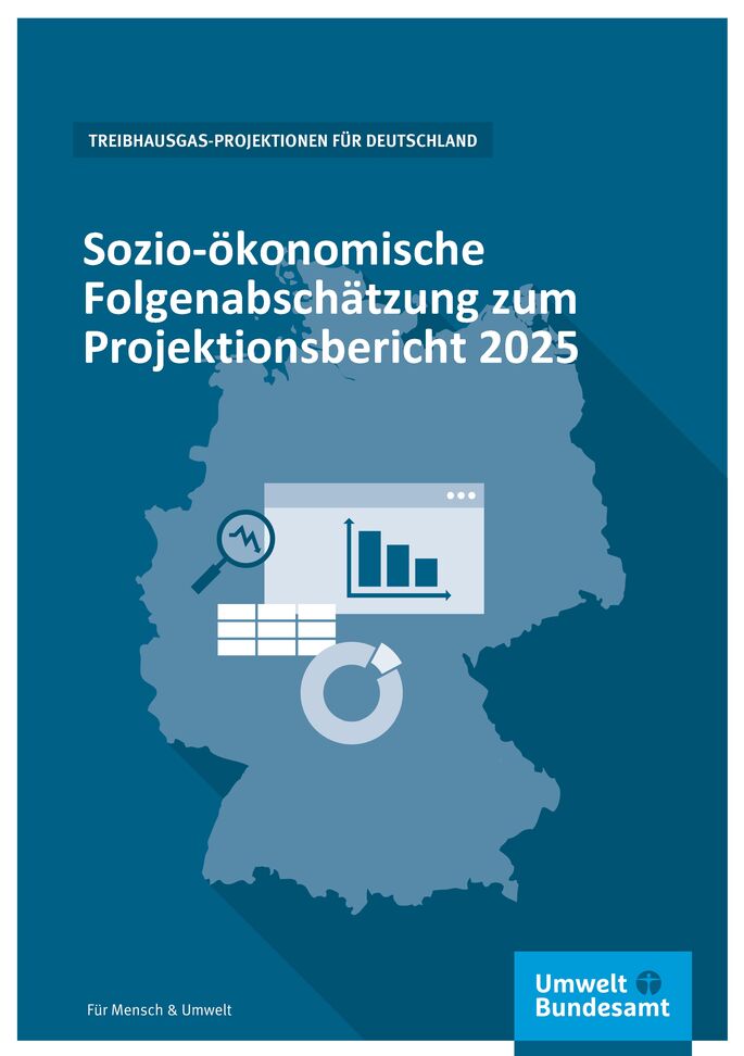 Cover des Berichts "Sozio-ökonomische Folgenabschätzung zum Projektionsbericht 2025"