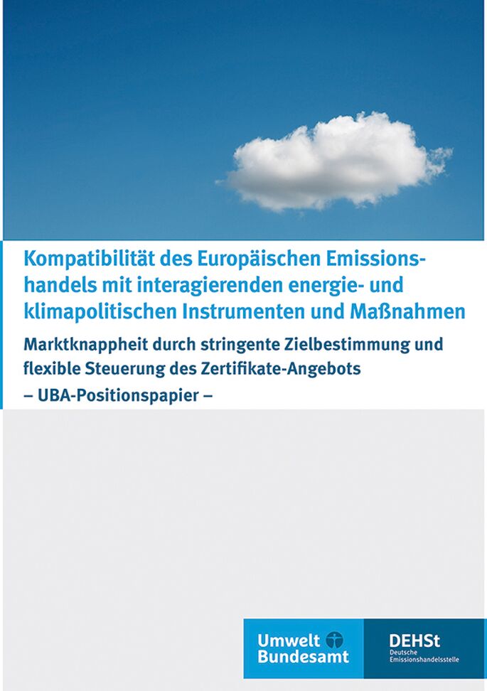 Cover der Publikation "Kompatibilität des Europäischen Emissions- handels mit interagierenden energie- und klimapolitischen Instrumenten und Maßnahmen"