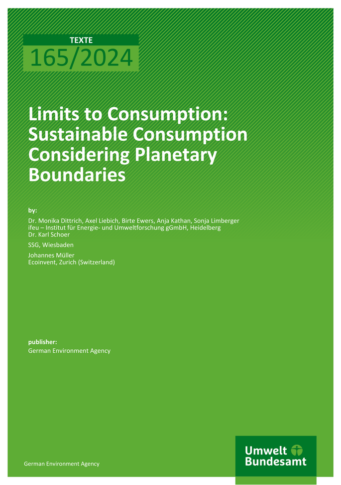Cover des Berichts "Limits to Consumption"