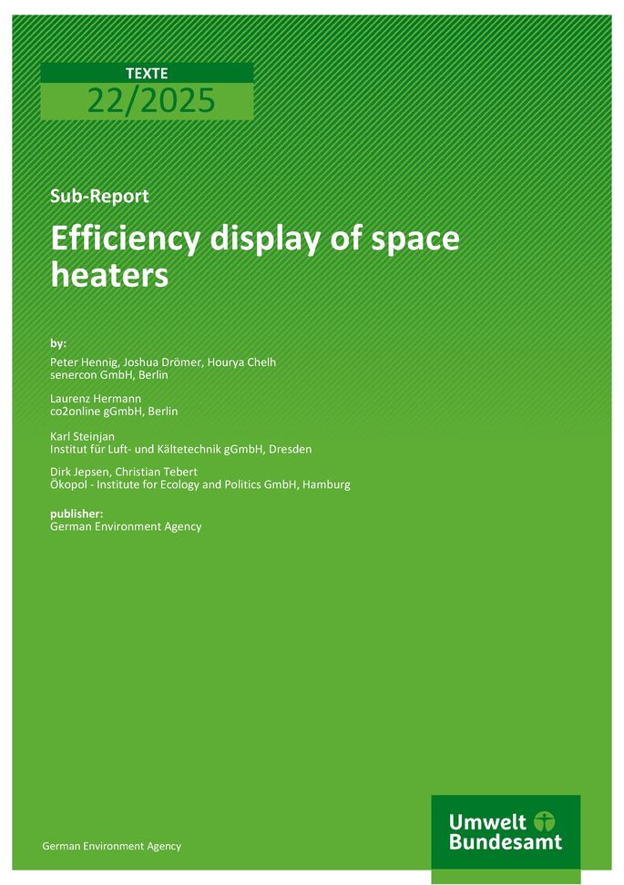 Cover des Berichts "Efficiency display of space heaters"