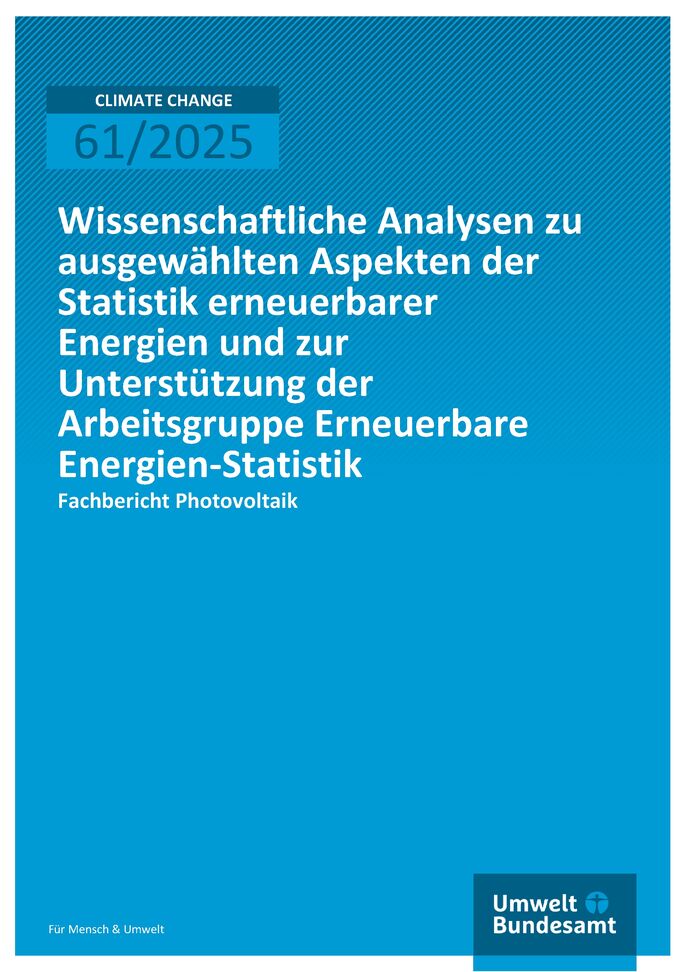 Cover des Fachberichts Photovoltaik