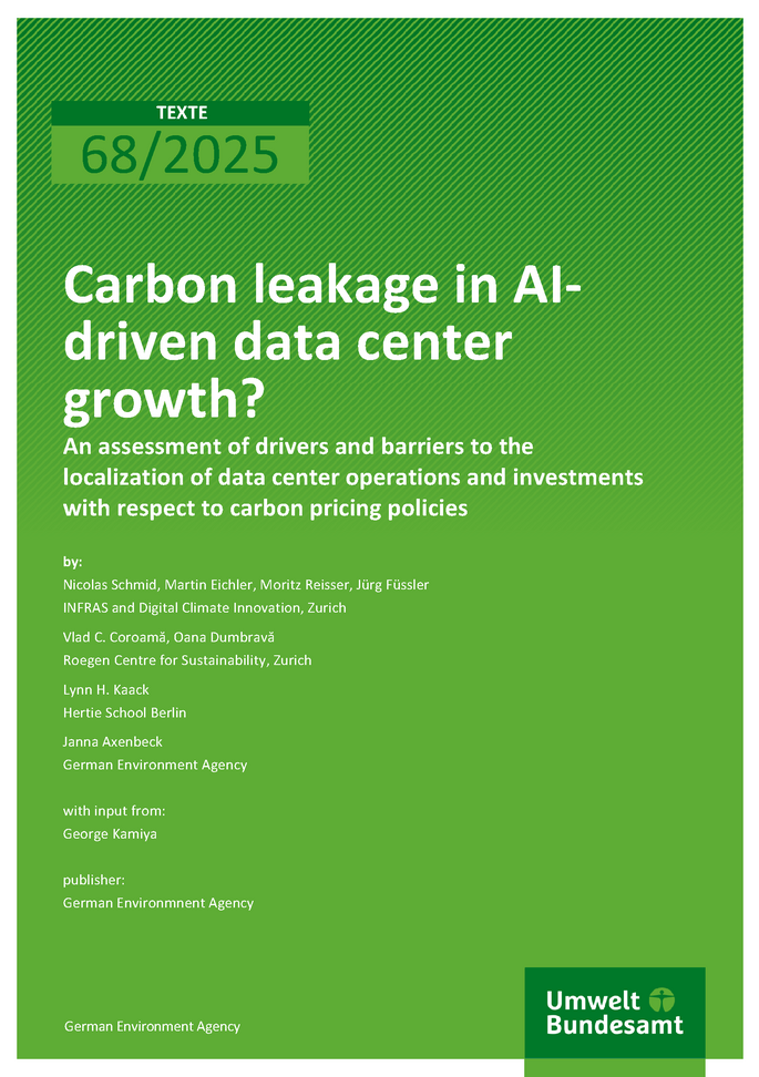 Cover of report "Carbon leakage in AI-driven data center growth?"