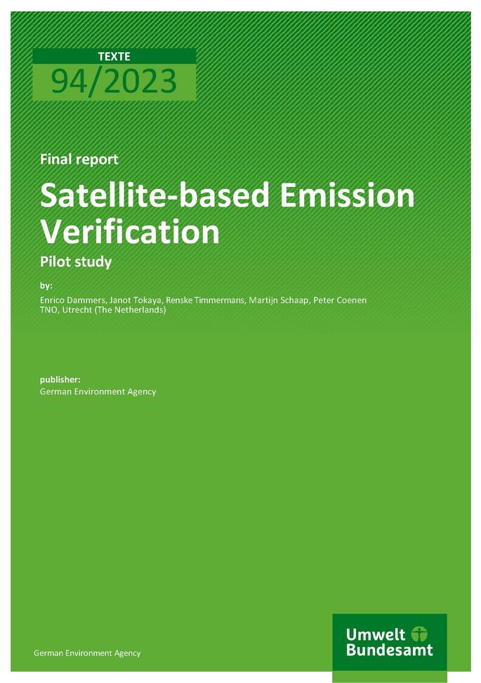 Cover des Berichts "Satellite-based Emission Verification"