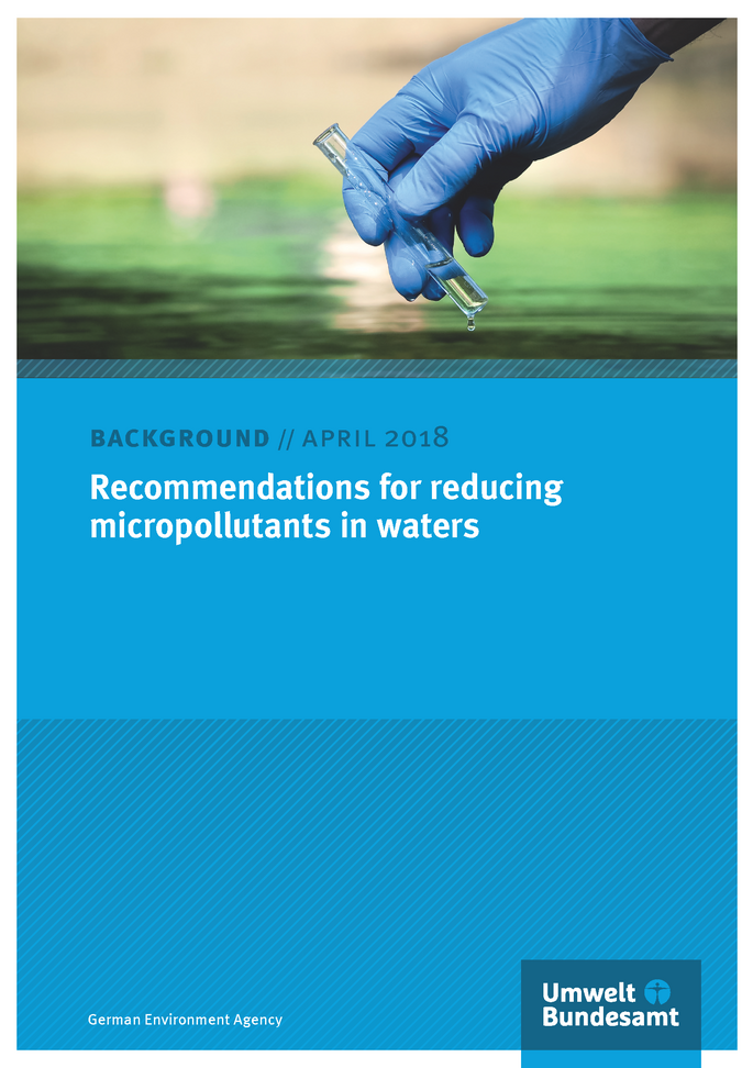 Cover of background paper Recommendations for reducing micropollutants in waters