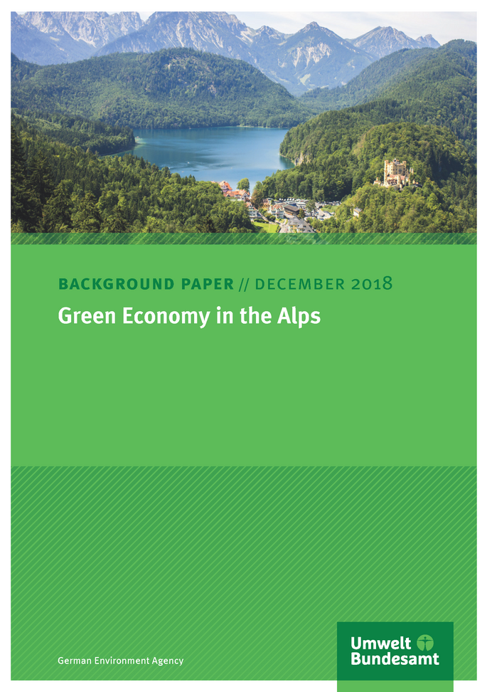 Cover of background paper Green Economy in the Alps