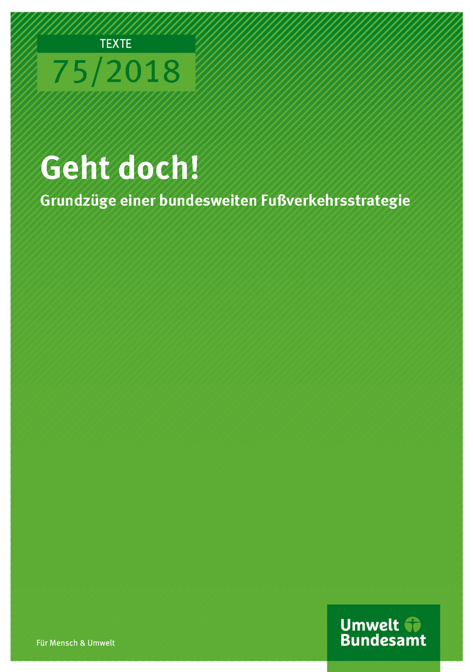 Cover der Reihe Texte 75/2018 Geht doch!