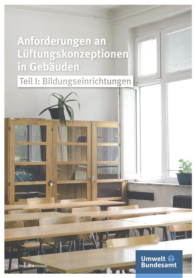 Cover der Broschüre Anforderungen an Lüftungskonzeptionen in Gebäuden