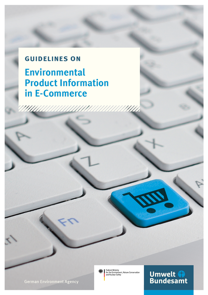 Cover of broschure guidelines on Environmental Product Information in E-Commerce