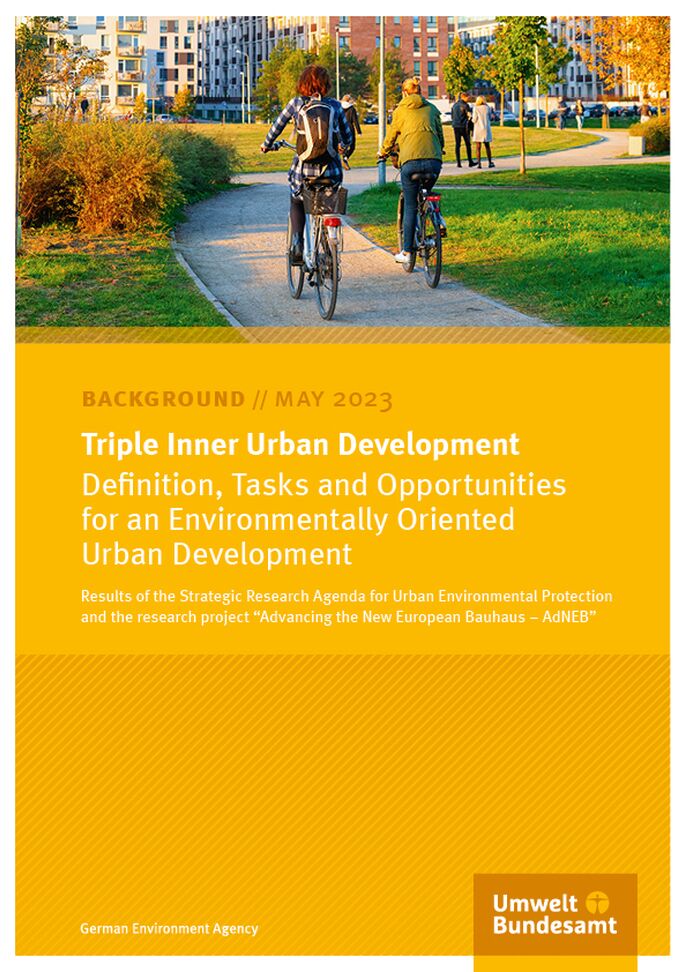 Cover of Background Triple Inner Urban Development: people cycling in a park