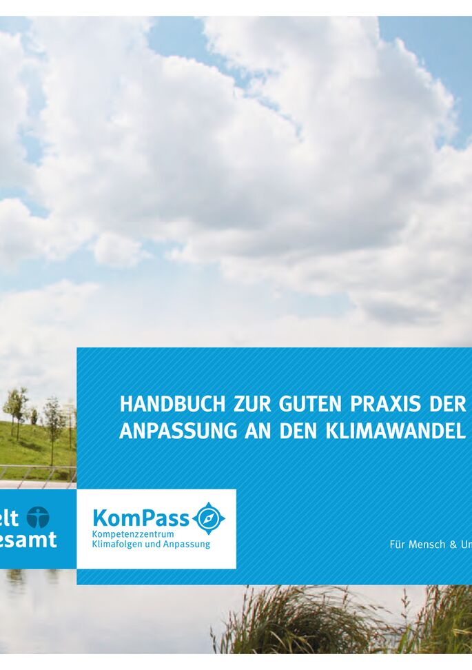 Cover des Handbuchs zur guten Praxis der Anpassung an den Klimawandel