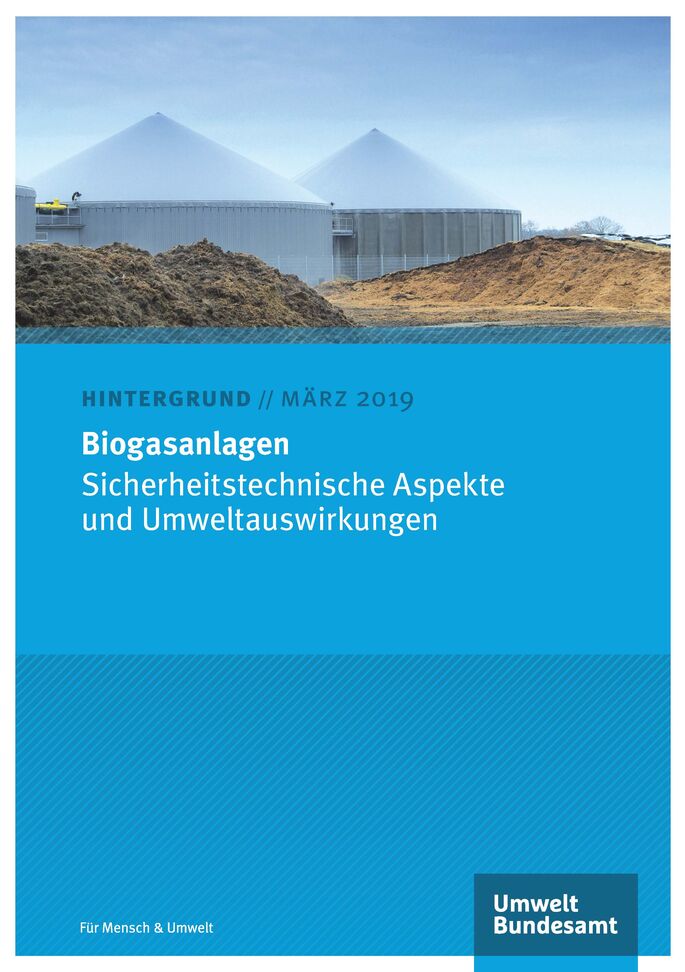 Cover des Hintergrundpapiers Biogasanlagen