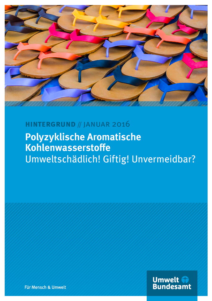 Publikation:Polyzyklische Aromatische Kohlenwasserstoffe-Umweltschädlich! Giftig! Unvermeidbar? mit einem Foto von Badelatschen